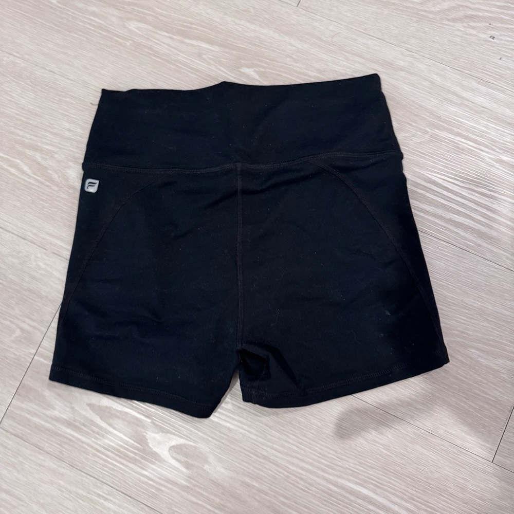 Fabletics Black Bike Shorts with Wide Waistband - small